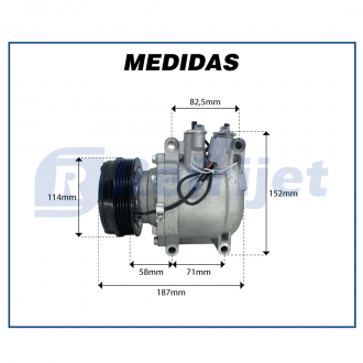 Compressores COMPRESSOR HONDA FIT 1.4 8V/ 1.5 16V 2003>2008 GASOLINA/FLEX 5PK TRSA09 Imagem 7