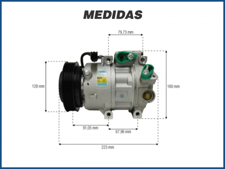 Compressores COMPRESSOR DELPHI - HYUNDAI AZERA 3.3 GASOLINA - 2007>2011 Imagem 4