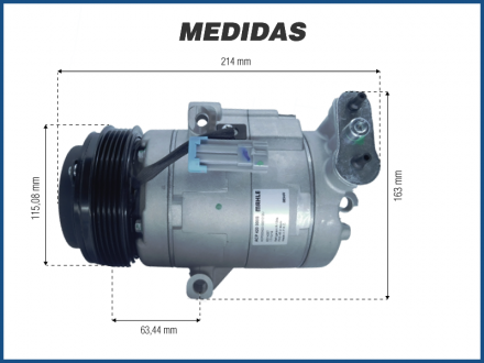 Compressores COMPRESSOR MAHLE - CHEVROLET COBALT 1.4 / 1.8 - 2011>2016 Imagem 4