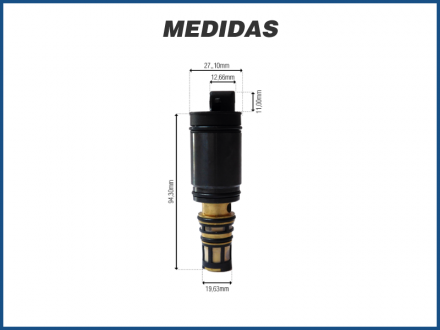 Filtros e Válvulas VÁLVULA DE CONTROLE DO COMPRESSOR 5SE09 / 5SE12 / 6SEU16 - TOYOTA YARIS / COROLLA Imagem 4