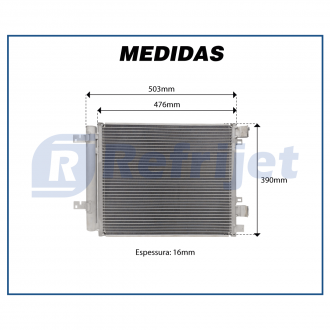 Condensadores CONDENSADOR RENAULT CLIO 2012> FLUXO PARALELO 503X390X16MM Imagem 4