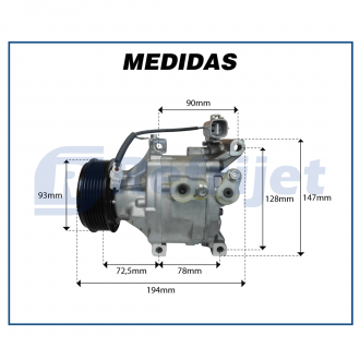 Compressores COMPRESSOR DENSO - TOYOTA COROLLA 1.8 - 2008>2010 Imagem 7