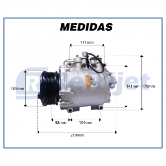 Compressores COMPRESSOR HONDA CRV PV7 Imagem 7