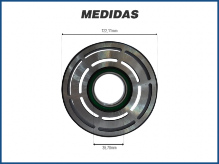 Componentes KIT EMBREAGEM COMPRESSOR DENSO 10P15 24v 8PK - CARGO MERCEDES / VW CONSTELLATION / BC146600-97902C Imagem 5