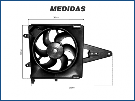 Eletroventiladores ELETROVENTILADOR - FIAT PALIO / STRADA / SIENA - 1.4 / 1.6 - COM DEFLETOR - 1997>2002 Imagem 2