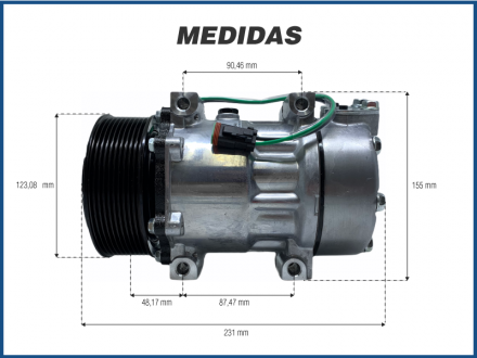 Compressores COMPRESSOR DENSO - SCANIA 10PK 24V PASSANTE Imagem 5