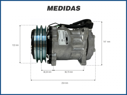 Compressores COMPRESSOR SANDEN 7H15 4271 R-134A Imagem 6