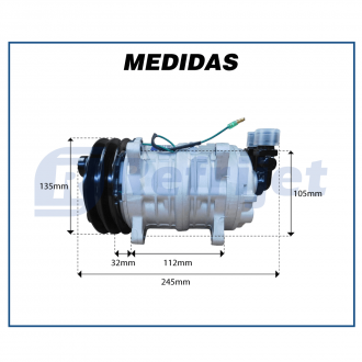 Compressores COMPRESSOR TM-16HD 46015 24V 8 ORELHAS R-134A 2A Imagem 7