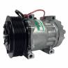 Compressores COMPRESSOR SANDEN REFRIJET 7H15 FLEX (8044) 8PK 132MM 24V 4 FUROS PASSANTES R134A CAMINHÃO VOLVO Imagem Miniatura 1