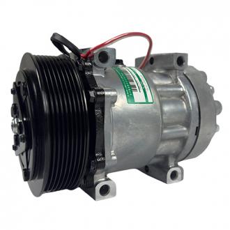 Compressores COMPRESSOR SANDEN REFRIJET 7H15 FLEX (8044) 8PK 132MM 24V 4 FUROS PASSANTES R134A CAMINHÃO VOLVO Imagem 1