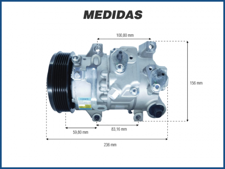 Compressores COMPRESSOR DELPHI - TOYOTA COROLLA 2.0 16V FLEX 1 VÁLVULA - 2010>2014 Imagem 4