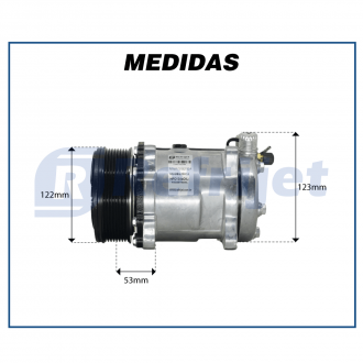 Compressores COMPRESSOR 5H14 12V PV8 125MM Imagem 6