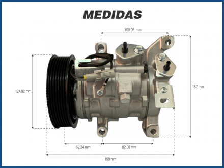 Compressores COMPRESSOR 10SRE11C TOYOTA HILUX 2.8 - 2016> Imagem 5