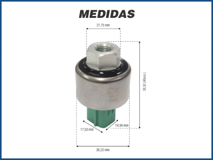 Elétricos PRESSOSTATO 3-WAY - FIAT PALIO / BRAVO / MAREA / STRADA - 4 PINOS - 1996>1999 Imagem 1