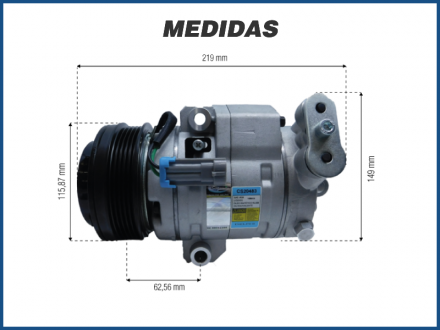 Compressores COMPRESSOR DELPHI - CHEVROLET COBALT 1.4 / 1.8 - 2012>2016 Imagem 4