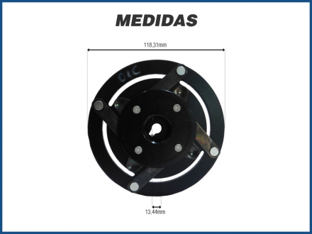 Componentes KIT EMBREAGEM COMPRESSOR DENSO 10P15 24v 8PK - CARGO MERCEDES / VW CONSTELLATION / BC146600-97902C Imagem 4