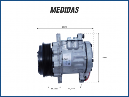 Compressores COMPRESSOR MAHLE - 7B10 6PK 12V POLIA 112MM Imagem 3