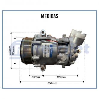 Compressores COMPRESSOR MODELO SANDEN SD7V16 DUSTER 1.3 TURBO 2022 > Imagem 7