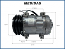 Compressores COMPRESSOR 7H15 FLX7 4052 2A 125MM 24V R134A FURO PASSANTE Imagem Miniatura 5