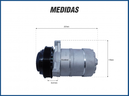 Compressores COMPRESSOR MAHLE SILVERADO 2.5/4.2 DIESEL/GASOL. 6 CILINDROS Imagem 4