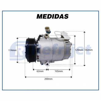 Compressores COMPRESSOR CVC -CELTA /CORSA/PRISMA  6PK 2002/2012 Imagem 7