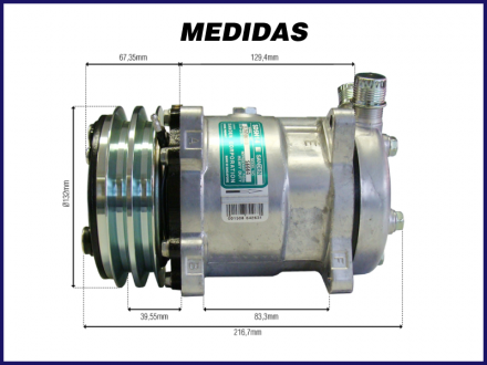 Compressores COMPRESSOR SANDEN SD5H14 6664 R-134A Imagem 4