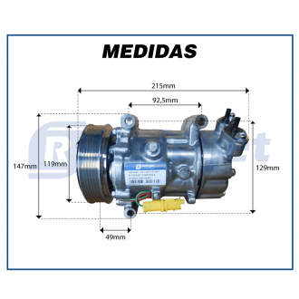 Compressores COMPRESSOR CITROEN C3 / AIRCROSS - PEUGEOT 206 / 207 Imagem 7