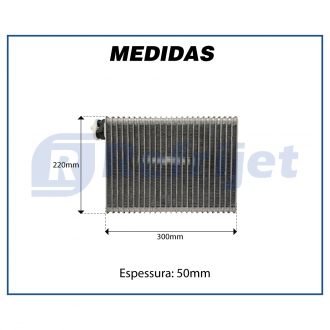 Evaporadores EVAPORADOR MÁQUINA PÁ CARREGADEIRA CASE 721E / NEW HOLLAND W170 FLUXO PARALELO Imagem 2