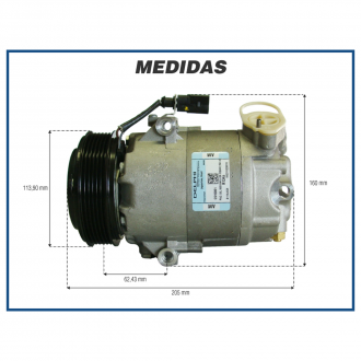 Compressores COMPRESSOR DELPHI - VOLKSWAGEN POLO / FOX / CROSSFOX 1.0 / 1.6 - 2003>2015 Imagem 4