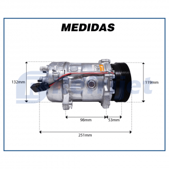 Compressores COMPRESSOR VOLKSWAGEN GOLF / POLO / BORA / NEW BEATLE / AUDI A3 - 1.8 - 2.0 1999/2014 Imagem 5