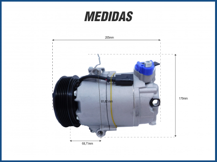 Compressores COMPRESSOR DENSO POLO/FOX 1.0/1.6 2003/2007 Imagem 3