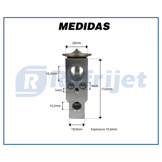 Filtros e Válvulas VÁLVULA DE EXP BLOCK - LIFAN / SUZUKI VITARA / HONDA CIVIC - 2001 Imagem 3