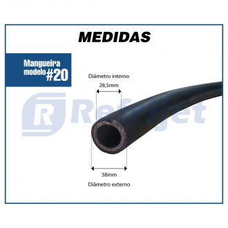 Mangueiras MANGUEIRA REFRIJET # 20 (1.1/8) SUCÇÃO R12/134A PADRÃO Imagem 2