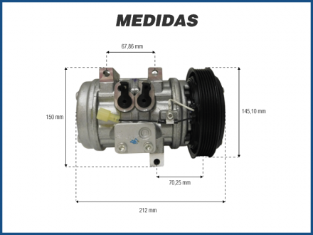 Compressores COMPRESSOR DENSO - FORD KA 1.0 / 1.6 - 2008>2011 Imagem 4