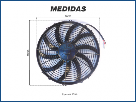 Eletroventiladores ELETROVENTILADOR SPAL VA18-AP71 / LL-59A 16' ASP 12V 10.000H P Imagem 2