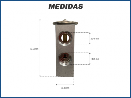 Filtros e Válvulas VÁLVULA DE EXPANSÃO 1,5 TR O'RING BLOCK ROSCA UNIVERSAL Imagem 2