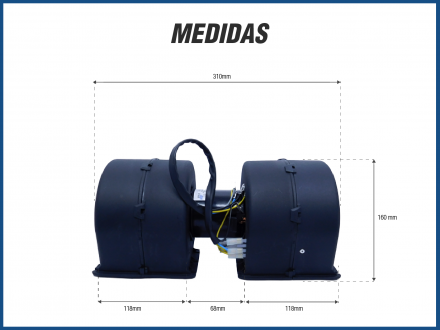 Motores MOTOR IMOBRAS 009-B40-22 24V 3 VEL - 20.000H - A/C MAQUINAS/VANS/ONIBUS Imagem 3