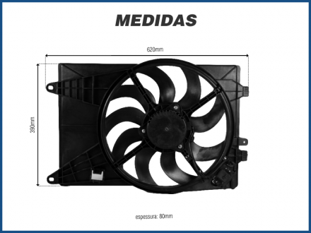 Eletroventiladores ELETROVENTILADOR - CHEVROLET ONIX / PRISMA Imagem 1