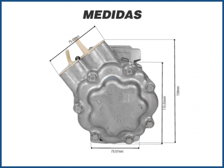 Compressores COMPRESSOR SANDEN - RENAULT LOGAN / SANDERO 7V16 Imagem 4