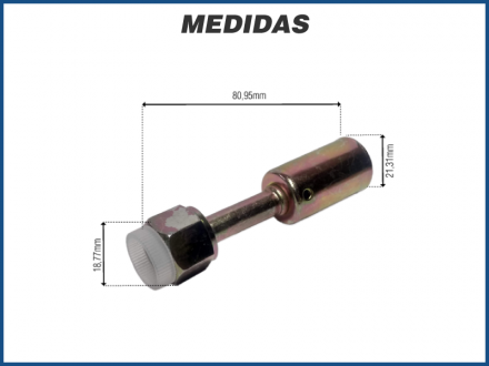 Conexões CONEXÃO RETA FÊMEA #6 O'RING C/ CLIP Imagem 1