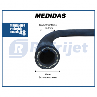 Mangueiras MANGUEIRA GOODYEAR REDUZIDA #8 DESCARGA R-12/134A Imagem 2