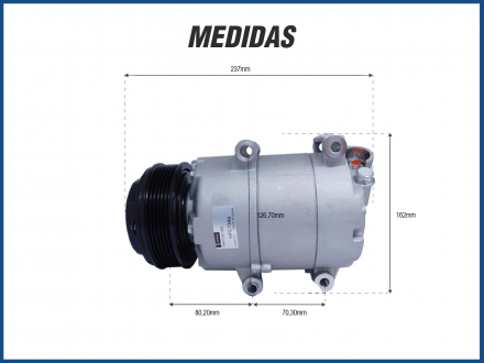 Compressores COMPRESSOR DENSO - FORD NEW FIESTA / FOCUS / ECOSPORT 1.5 / 1.6  2012>2017 Imagem 4