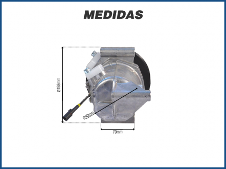 Compressores COMPRESSOR CALSONIC CHEVROLET S10 2.8 DIESEL - 2012 Imagem 4