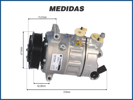 Compressores COMPRESSOR SANDEN PXE16 4573U - AUDI A4 / VOLKSWAGEN NOVO GOLF / JETTA 2.0 Imagem 5