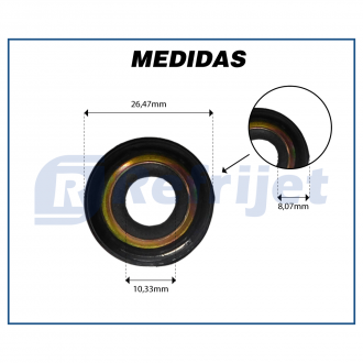 Componentes SELO COMPRESSOR DELPHI CVC MINI LIP SEAL R134A Imagem 2