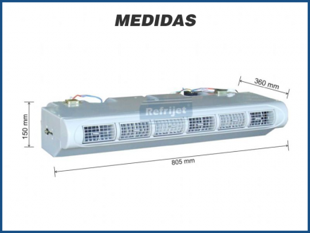 Caixas Evaporadoras CAIXA EVAPORADORA UNIVERSAL 30.000 BTU 24V 801X351X133 MM Imagem 2