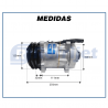 Compressores COMPRESSOR SANDEN FLX7 4860 8 ORELHAS 2A 125MM 12V - 1027R1 Imagem Miniatura 7