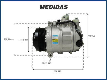 Compressores COMPRESSOR DELPHI - MERCEDES BENZ SPRINTER 311 / 415 / 515 2.2 DIESEL - 2012>2018 Imagem 4