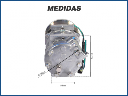 Compressores COMPRESSOR SANDEN 7H15 6095 CATERPILLAR PV12 Imagem 5