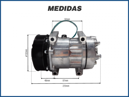 Compressores COMPRESSOR 7H15 8044 CAMINHÃO VOLVO L330E / FH / NH - 2001>2007 Imagem 5